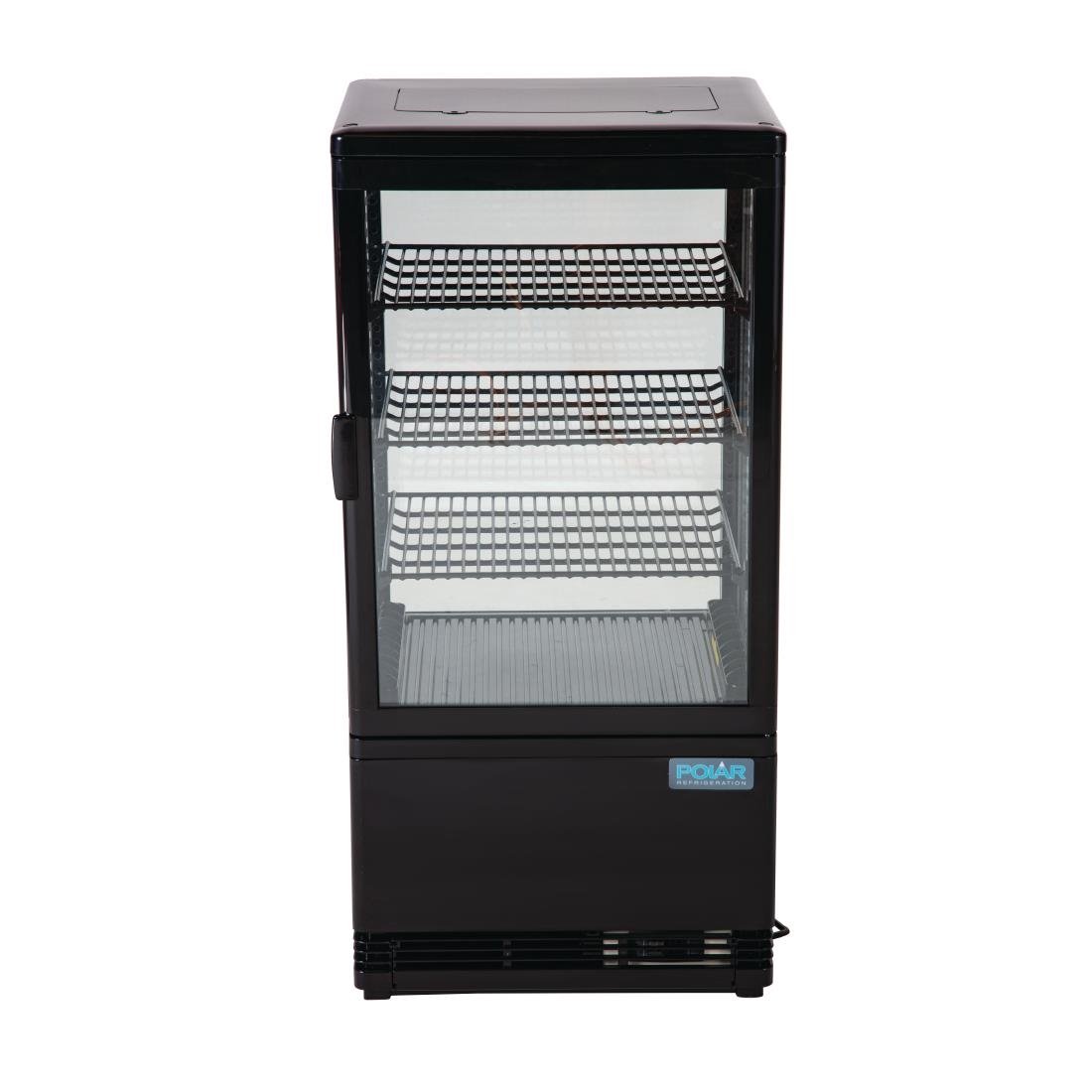 Polar C-Serie Energieeffizienter Display-Kühlschrank Schwarz 68Ltr