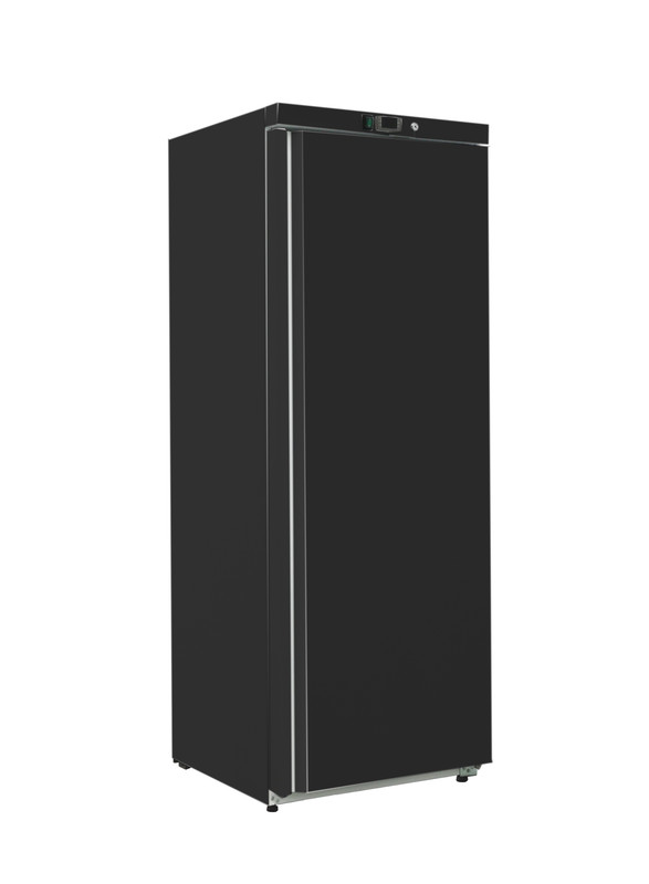 Gastro-Inox zwart stalen koeling 600 liter, statisch gekoeld met ventilator