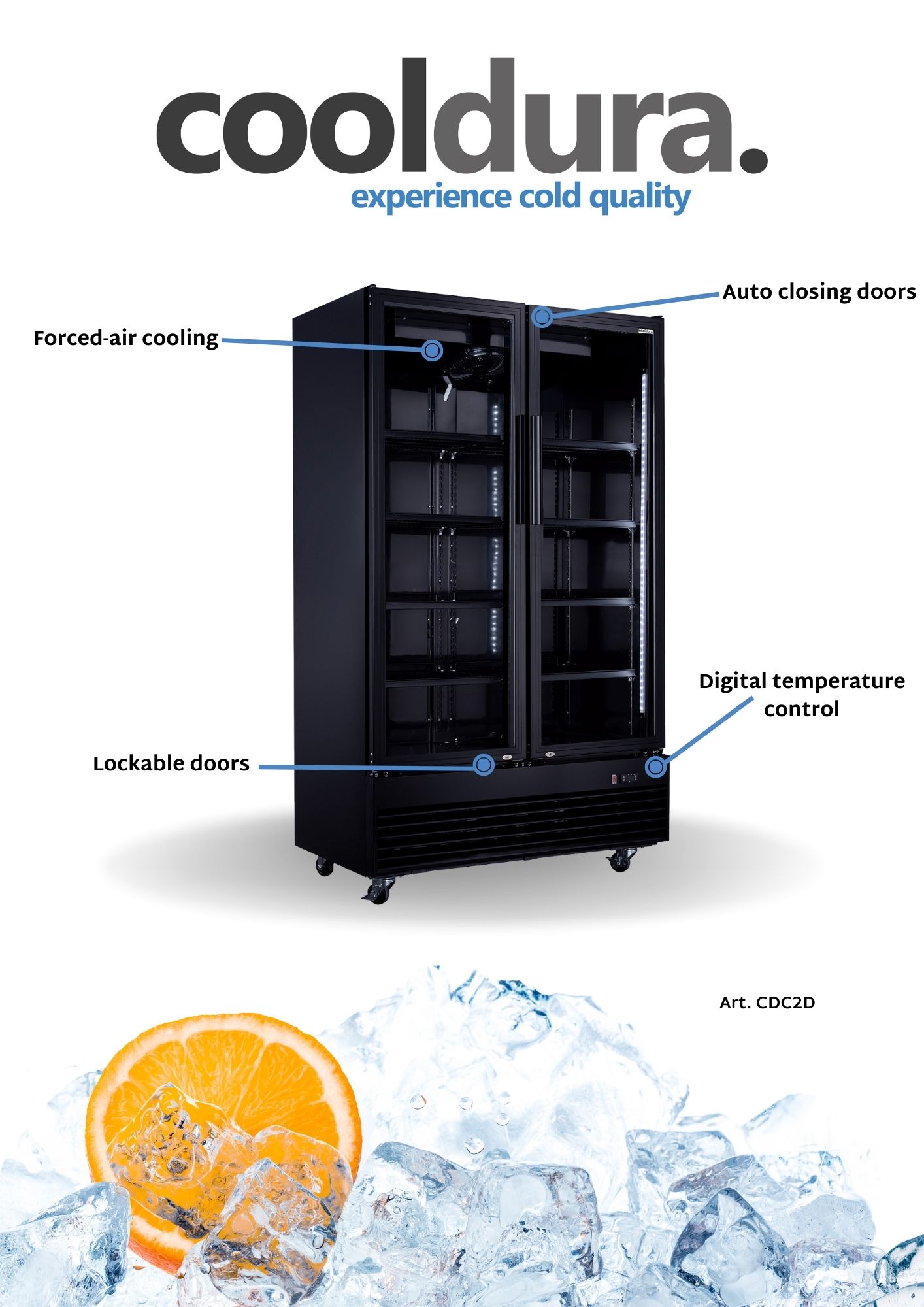 Display flessen koelkast - Zwart - 1000 liter