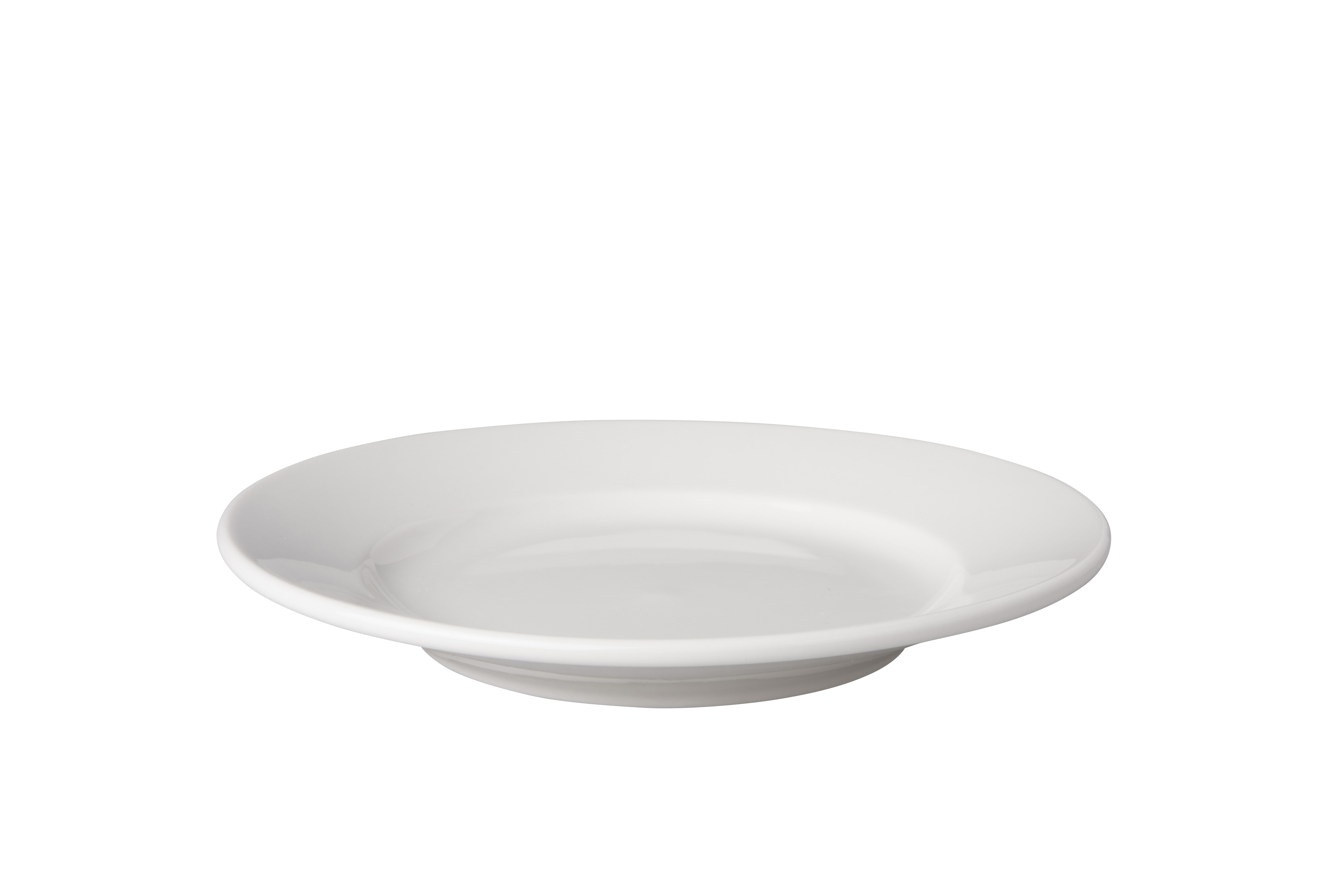 Bord brede rand Budgetline 18 cm Wit Porselein