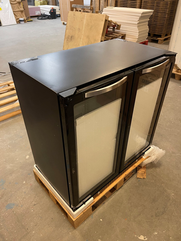 OUTLET-Réfrigérateur bar combiné noir | 160 litres | 2 zones de température | digital | 870x495x870(h)mm