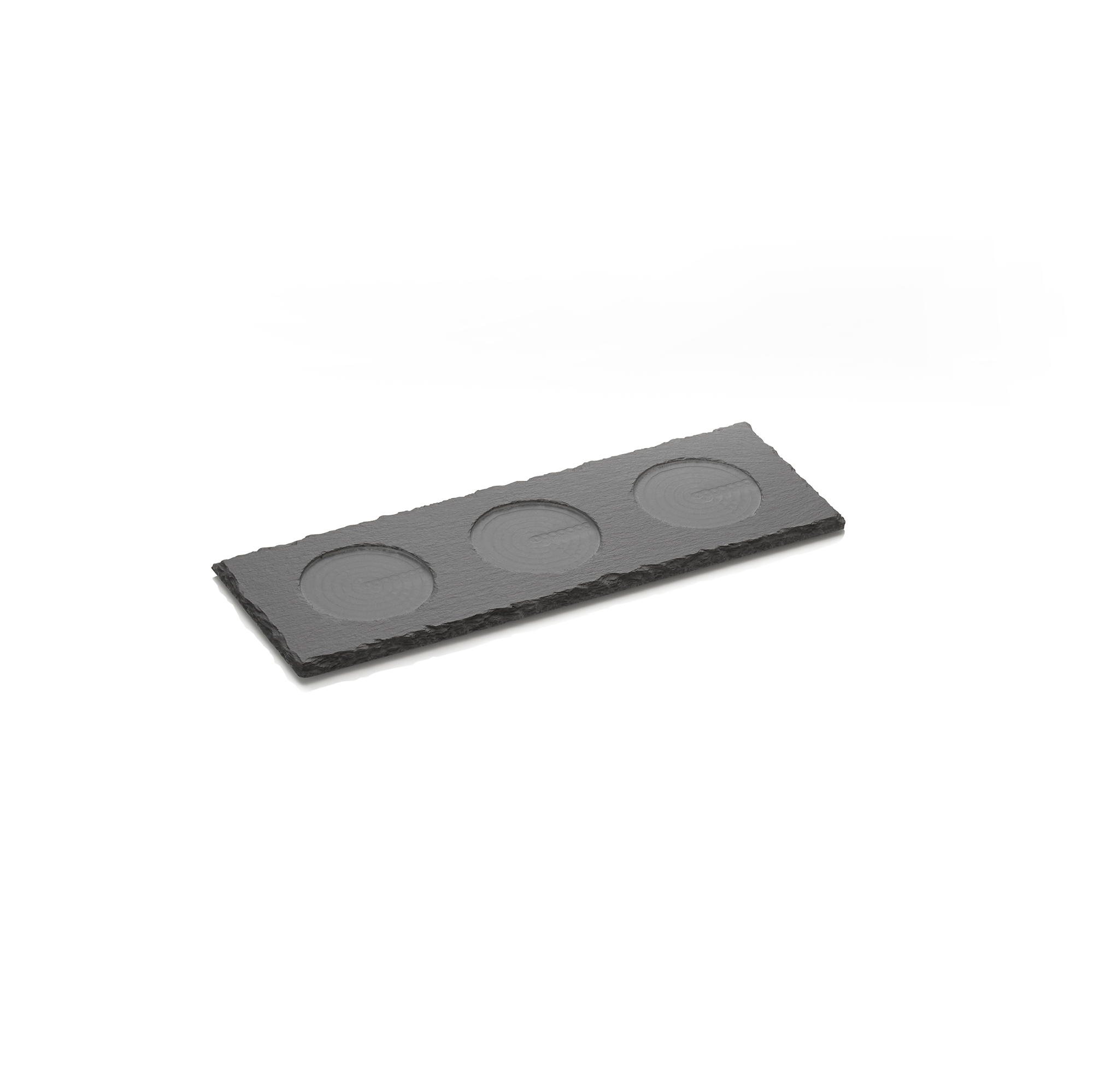 Dessous-de-verre pour 3 moulins CLASSIC MILL, 28 x 10 x 1 cm, ardoise naturelle