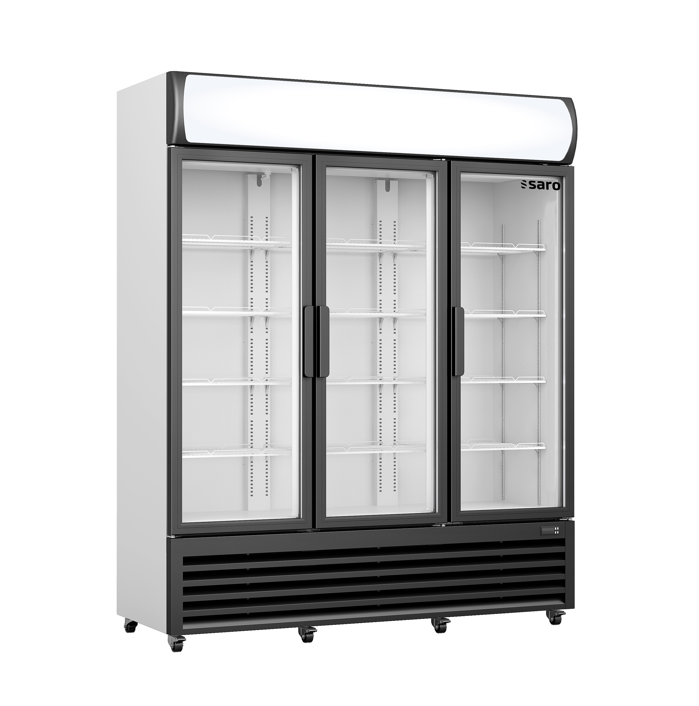 Réfrigérateur SARO, 3 portes vitrées + panneau publicitaire, GTK 1065