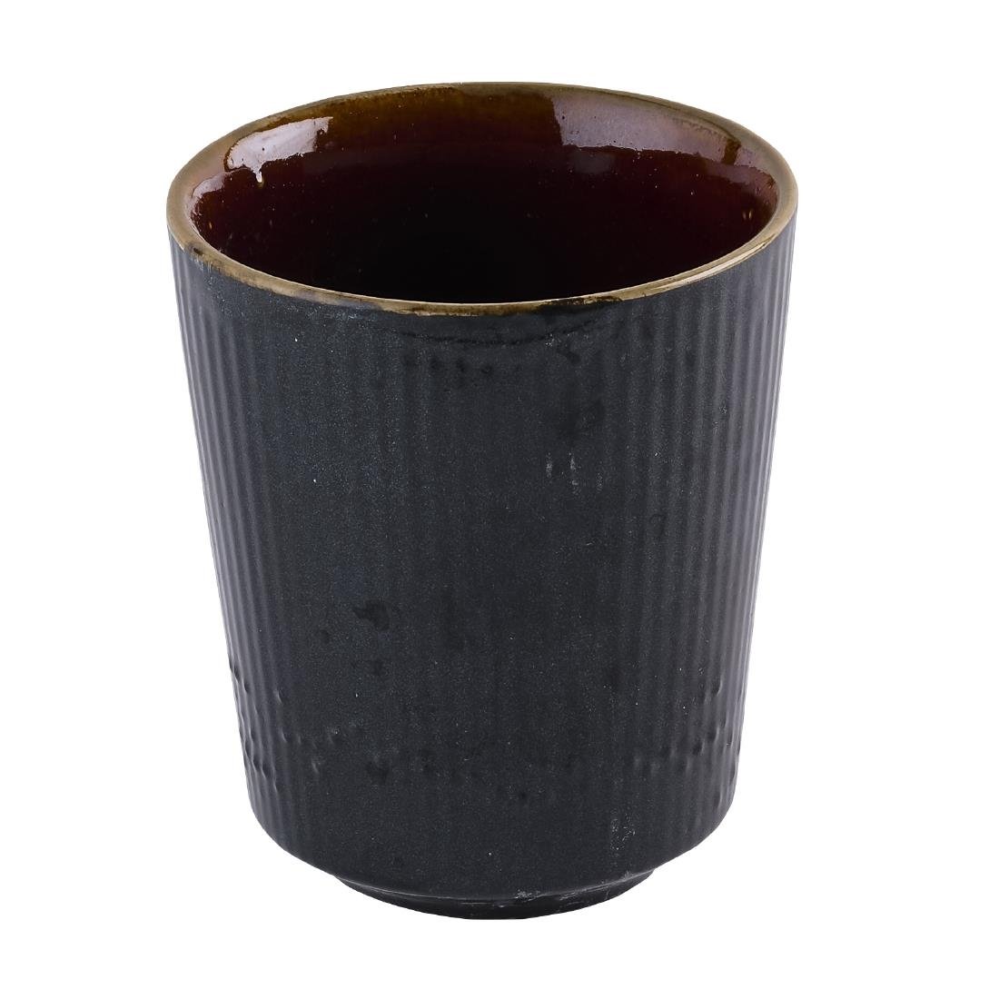 Churchill Tokyo, schwarze Tassen ohne Henkel, 354 ml, (12 Stück)