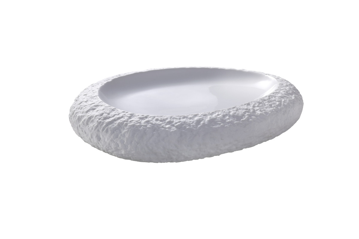 Bord Calcaire 30 x 25 cm Wit Porselein