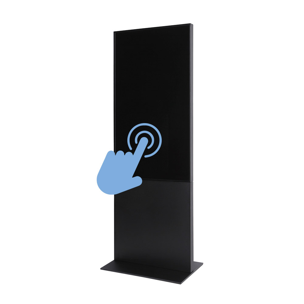 Totem numérique Smart Line avec écran Samsung 55" et écran tactile noir