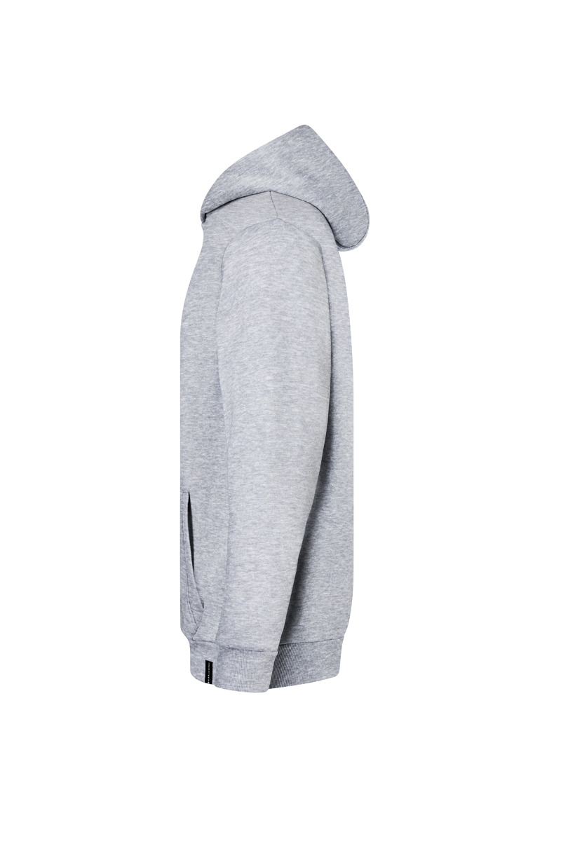 Herren Workwear Sweat Hoodie Soft-Face, aus nachhaltigem Material - Platingrau Meliert - L