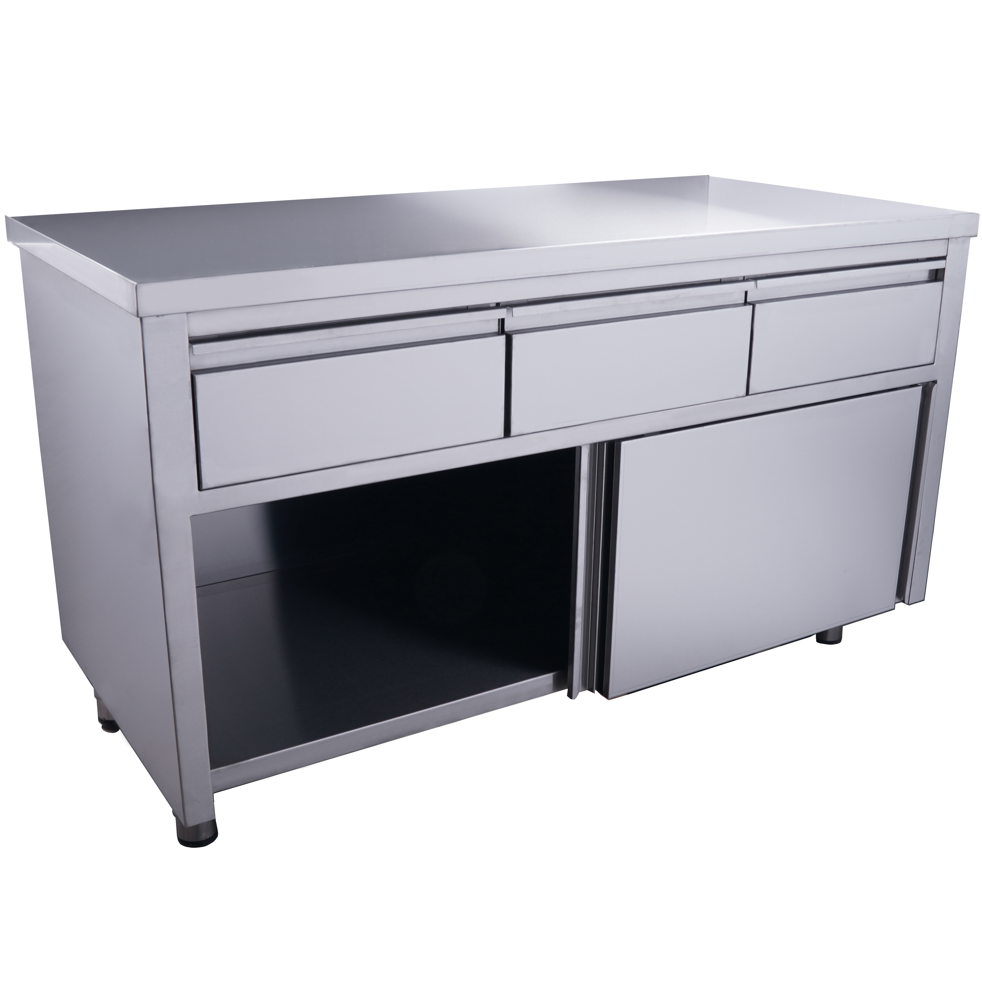 Armoire à portes coulissantes SARO avec 3 tiroirs, 1400x700mm