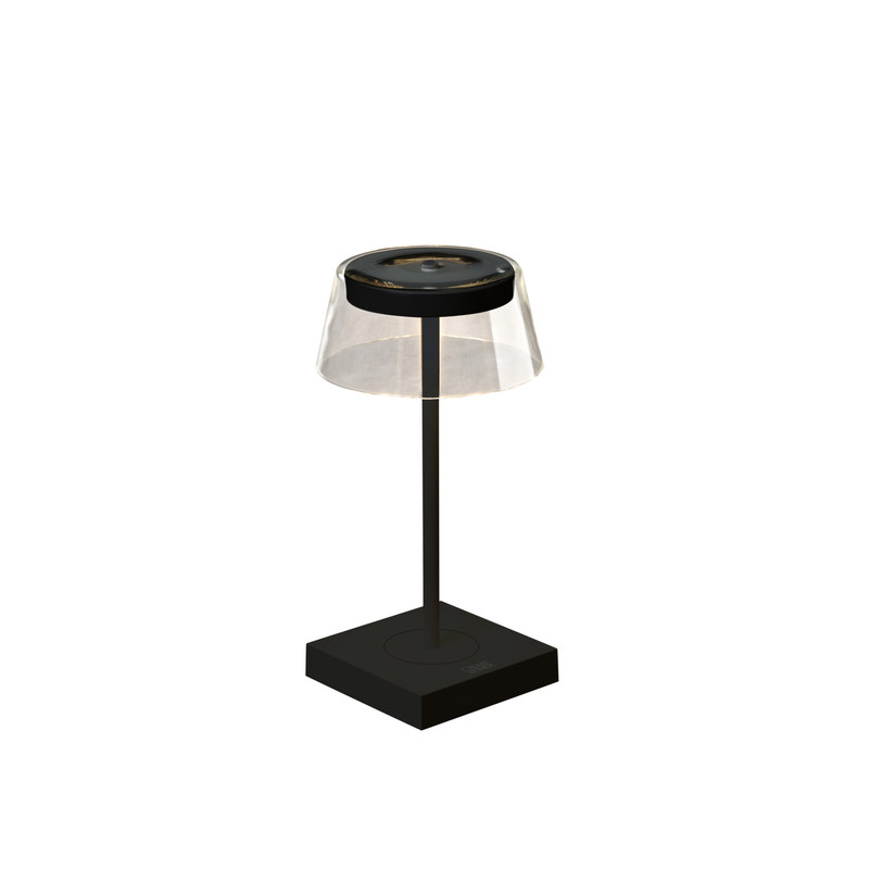 Scilla noir mat - Lampe d'extérieur LED - USB rechargeable - 27x11cm