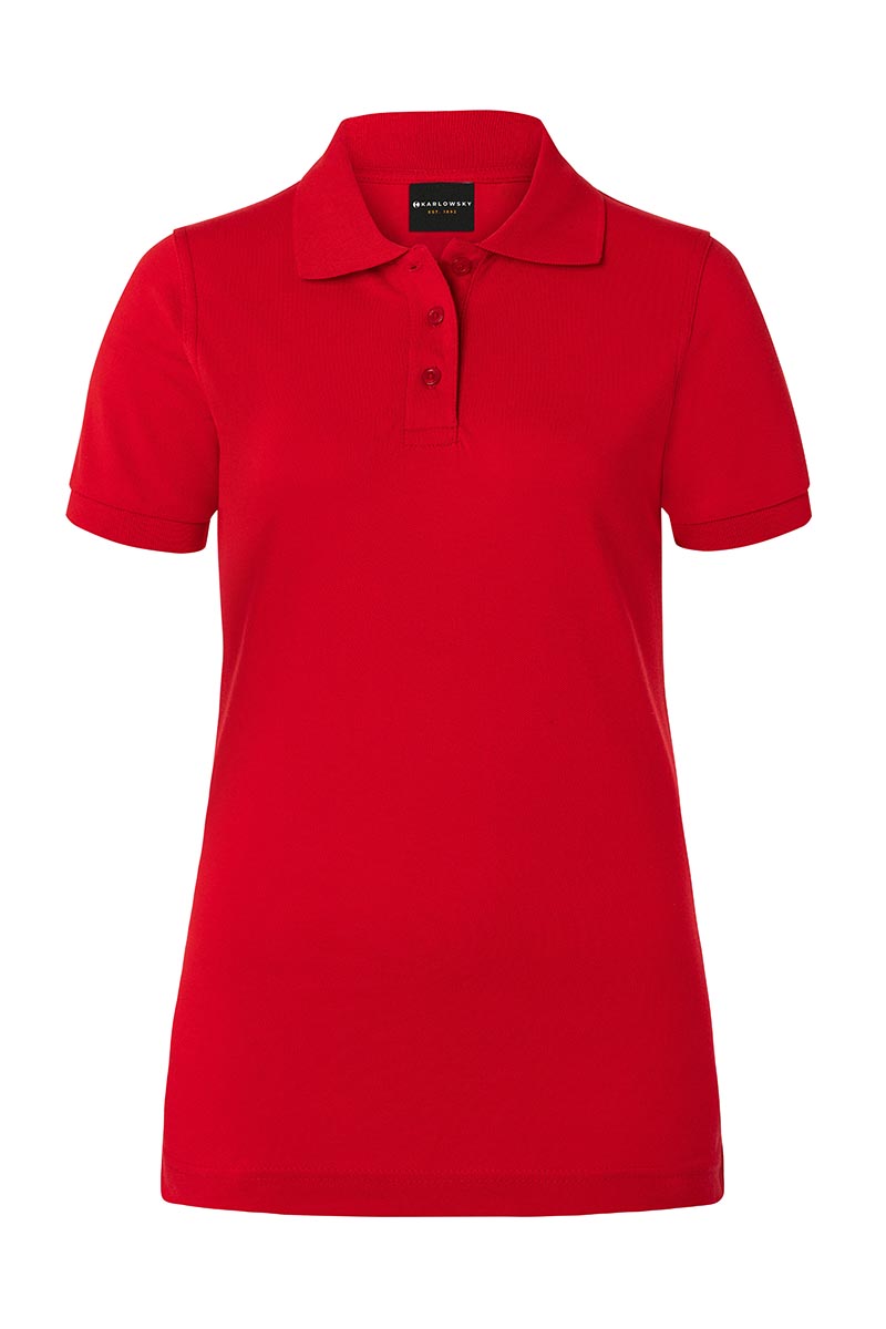 Damen Workwear Poloshirt Basic - Rot - XS