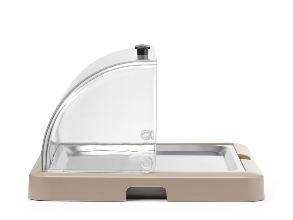 Rolltop Kühldisplay Duo UNIQ - Einzel - Beige - 460x355x(H)220mm - Rechteckig