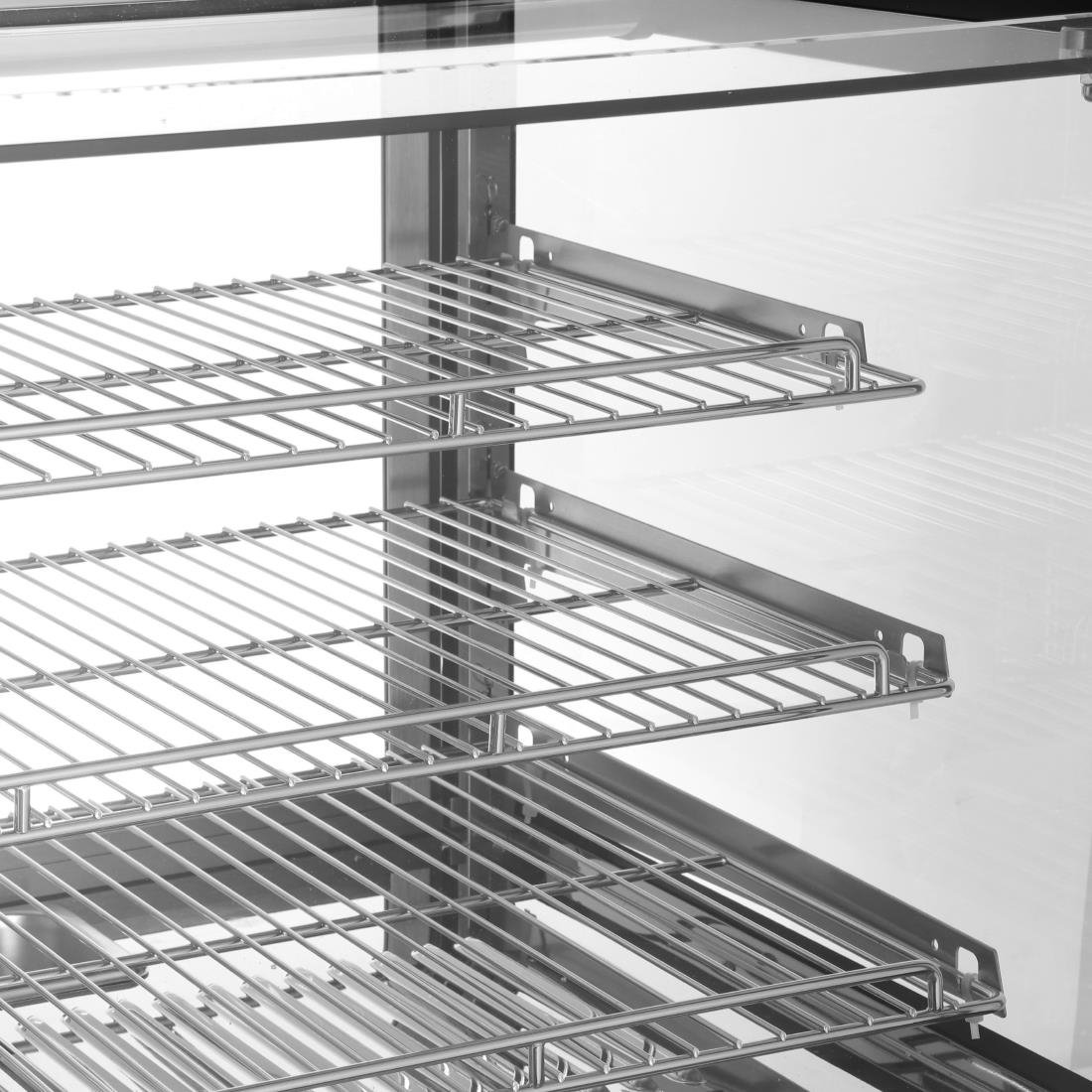 Vitrine chauffante de comptoir carrée Buffalo 120L