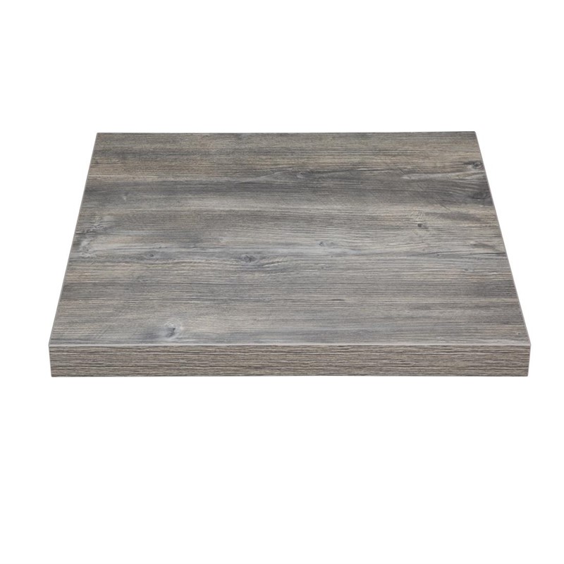 Plateau de Table en Mélamine Effet Bois de Frêne - 70x70cm