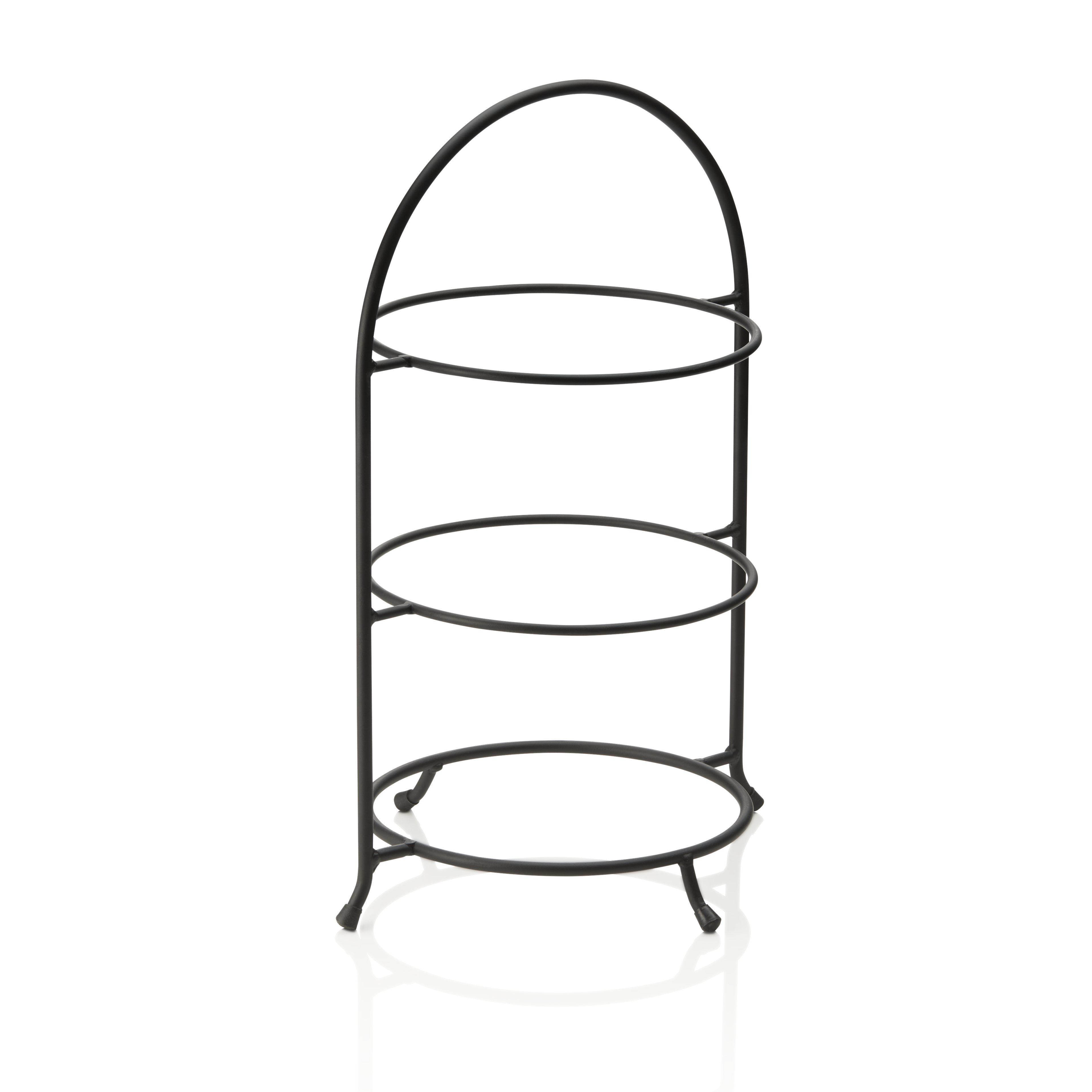 Etagere, drie-laags, 46,5 x 33 cm, zwart gepoedercoat, staal