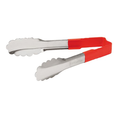 Servierzange - Edelstahl - Rot -  24cm