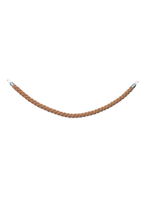 Corde Bronze Tressée | Embouts Chrome | 150cm 