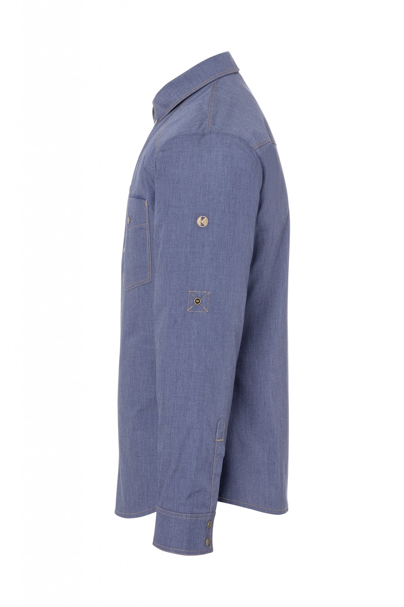 Kochhemd Jeans-Style | Vintage Blue | 65% Polyester / 35% Baumwolle | Erhältlich in 10 Größen