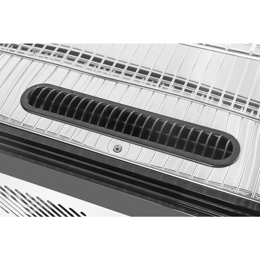 Polar G-Serie Theken-Kühlschrank Schwarz Quadratisches Glas 160L