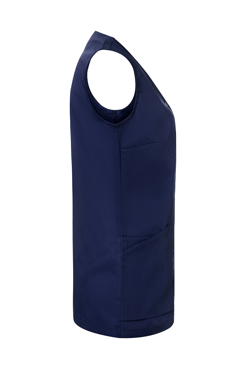 Ärmelloser Damenkasack Essential, aus nachhaltigem Material - Marine - 46