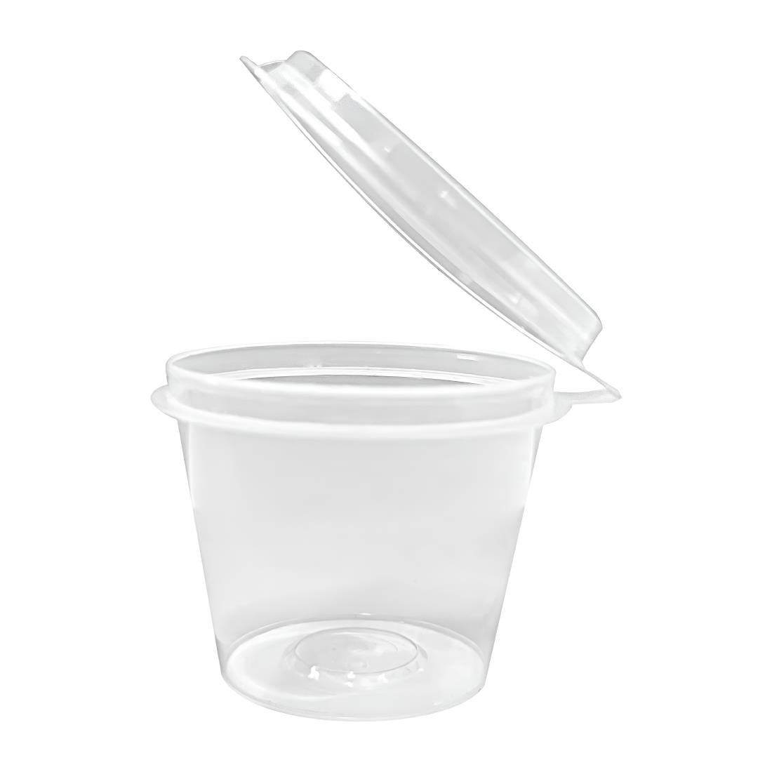 Fiesta Recycelbare Portionsbecher mit Deckeln 50ml (50 Stück)