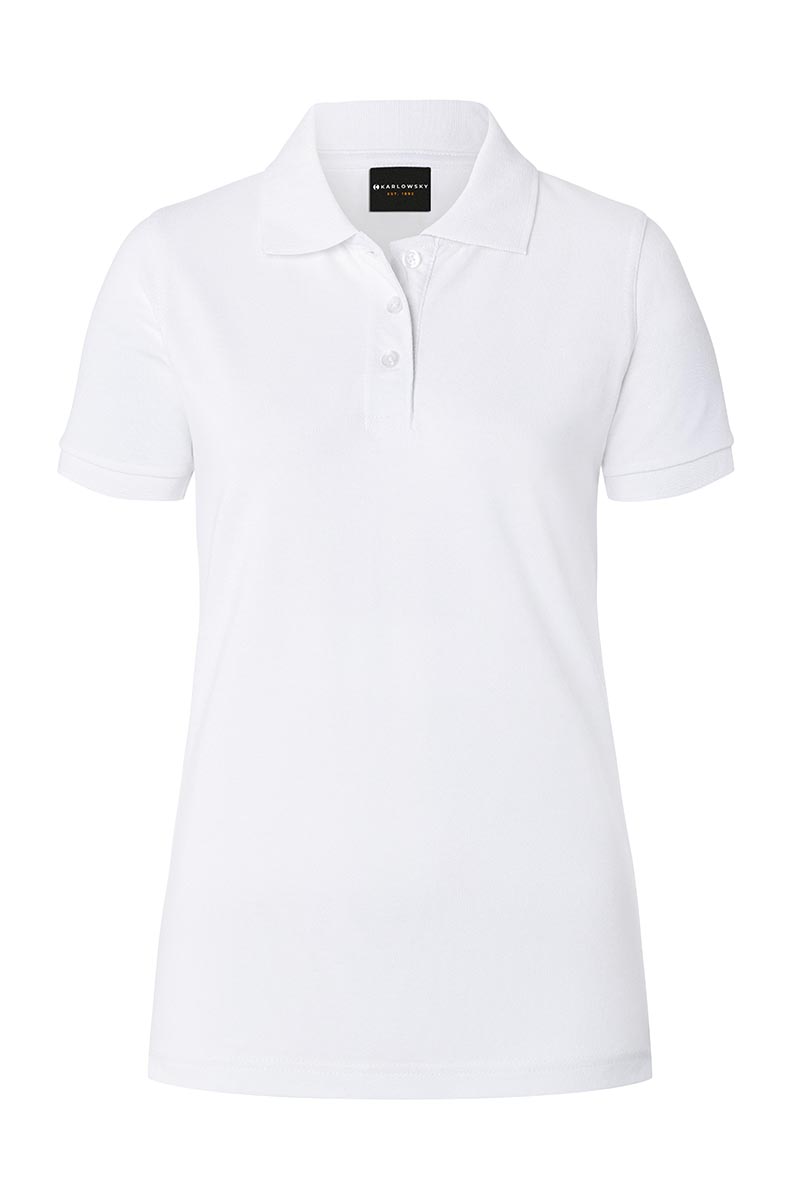 Damen Workwear Poloshirt Basic - Weiß - L