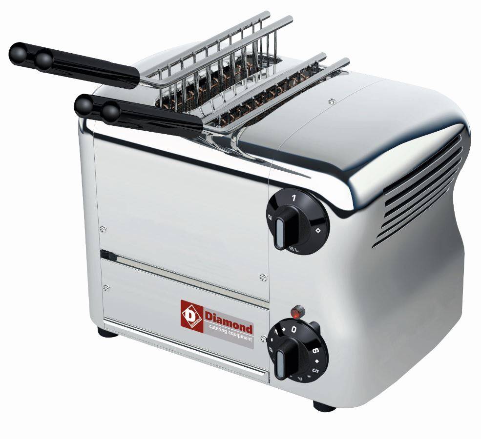 Toaster 2 Zangen | Timer mit Warnsignal | 1000W | 317x220x(h)210mm