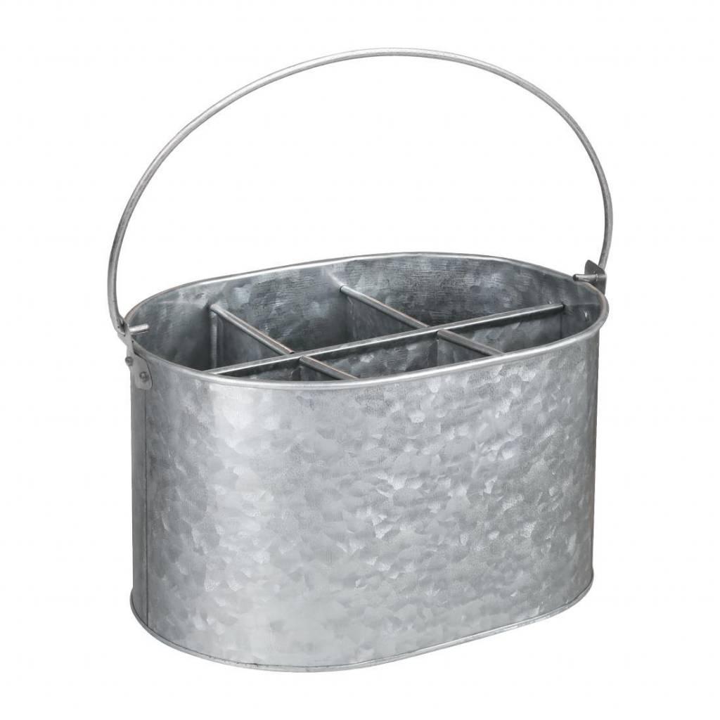 Behälter für Besteck und Gewürze | Galvanisierter Stahl | 245x175x(h)135mm