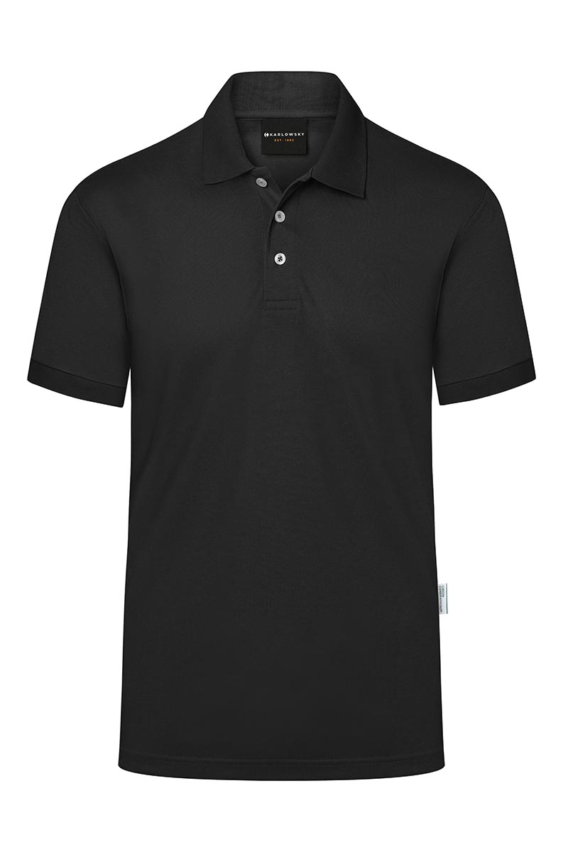 Herren Workwear Poloshirt Modern-Flair, aus nachhaltigem Material - Schwarz - XL