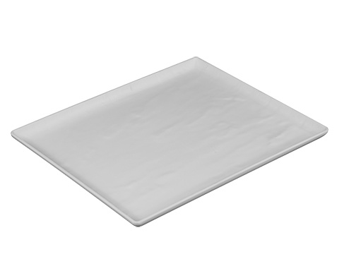 Auslageplatte | Melamin | Schiefer-Optik Weiß | 32x26cm