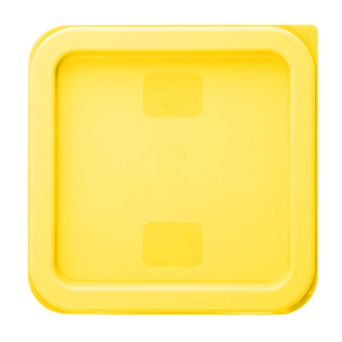 Hygiplas Vierkante Voedselopslagdeksel Geel Klein