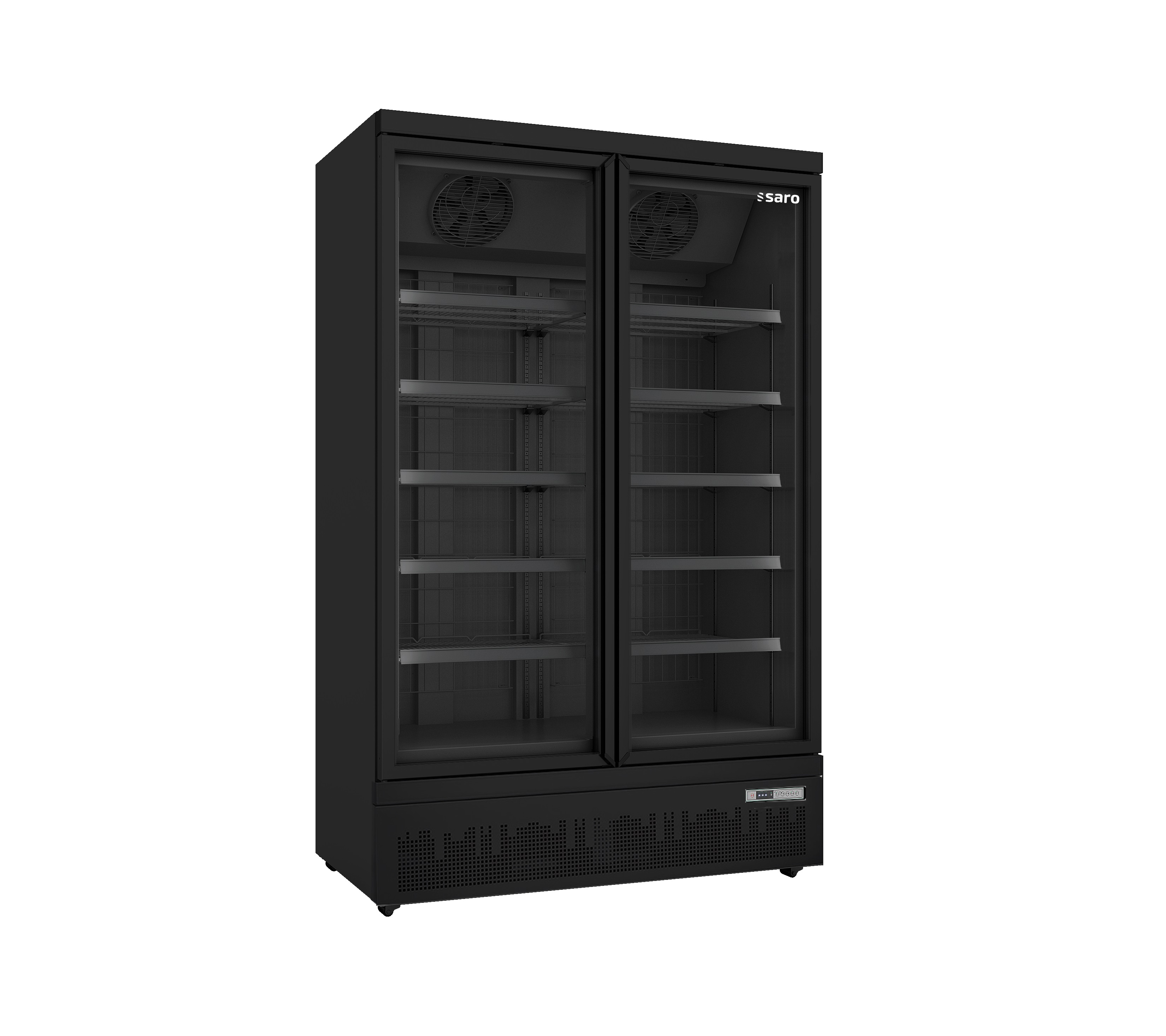 Congélateur SARO, 2 portes vitrées, GTK 930 PRO - noir