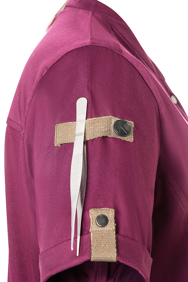 Veste de cuisine pour femme á manches courtes Green-Generation, en matériau durable, - Fuchsia - 34