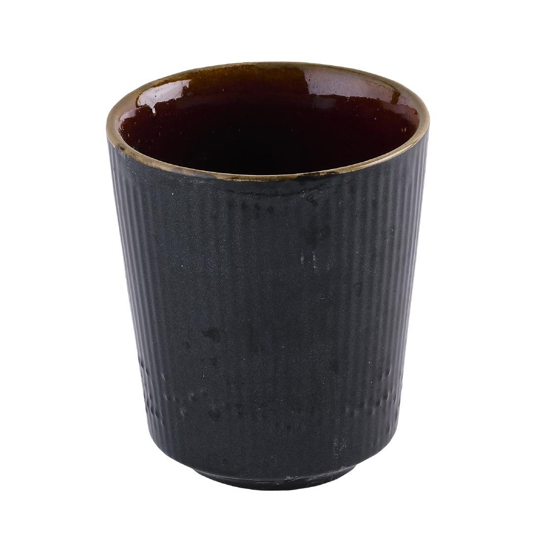 Churchill Tokyo, schwarze Tassen ohne Henkel, 118 ml, (12 Stück)