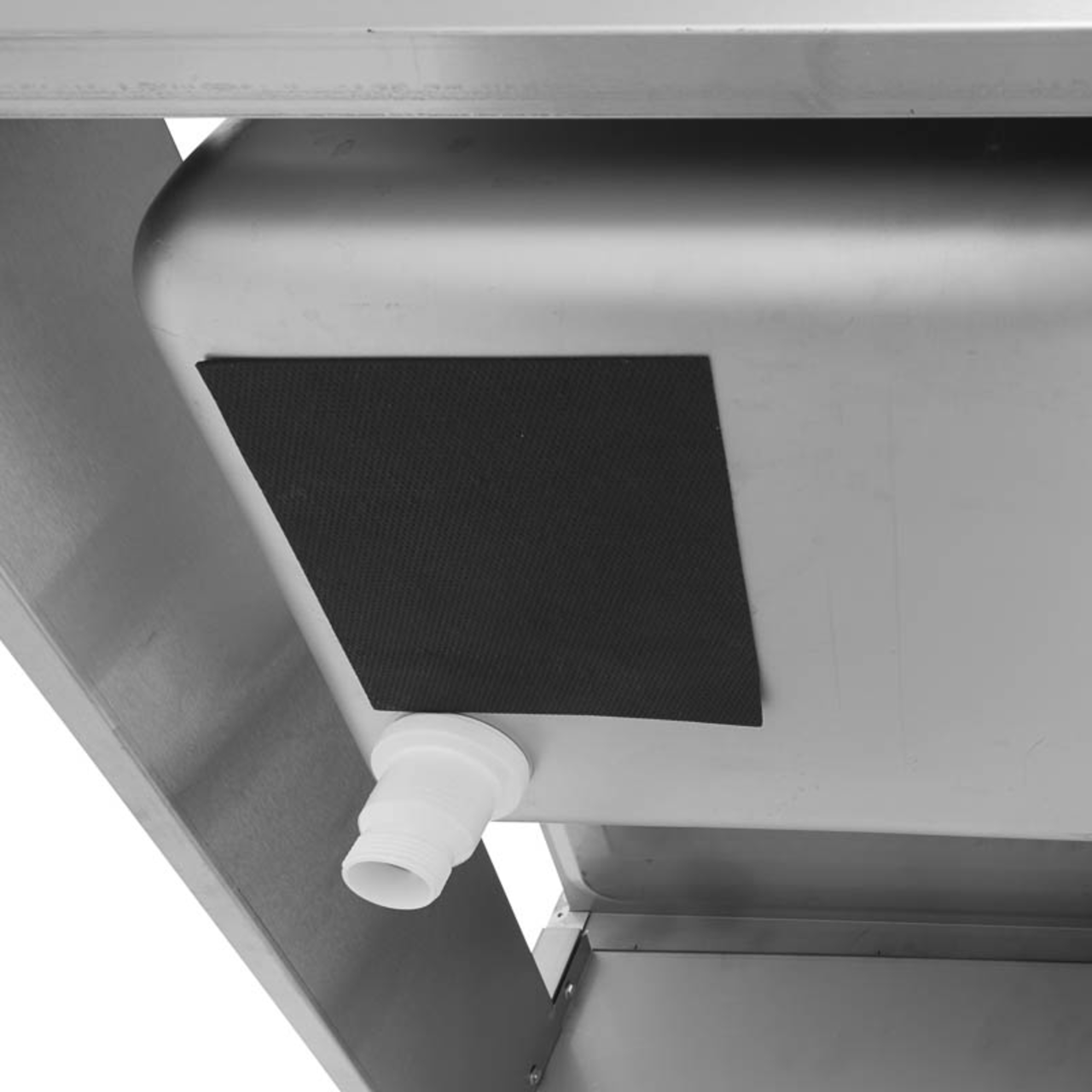 Spültisch Basic 10x7 mit 1 Becken links, Aufkantung und Grundboden