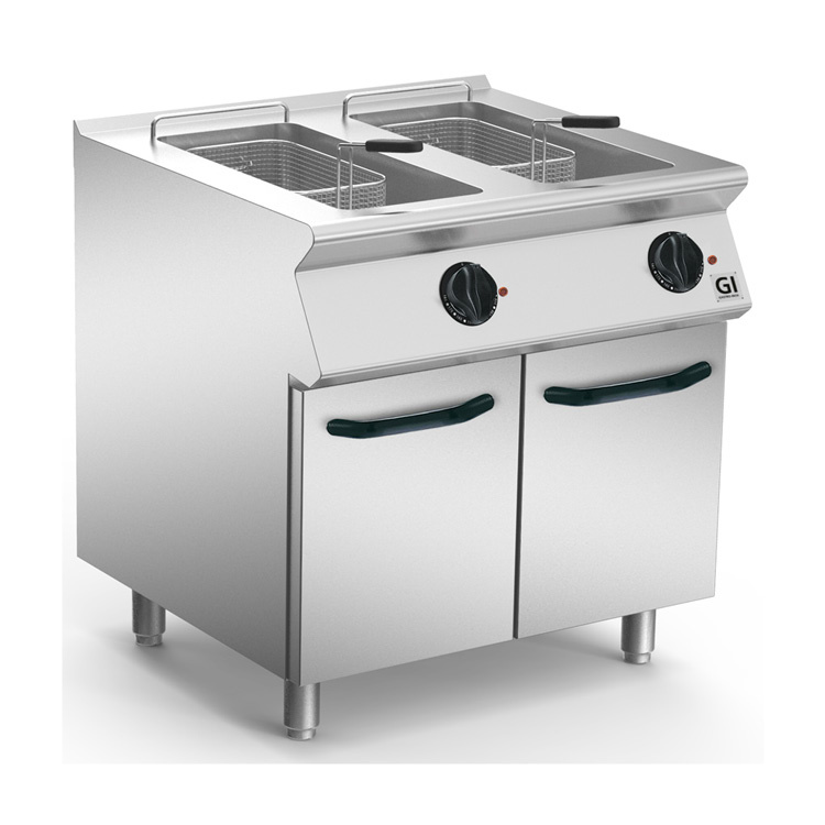 700 HP Elektrische Friteuse 2x15 Liter - Wegklapbaar Element - 2x15 kW - 800x730x(H)870mm