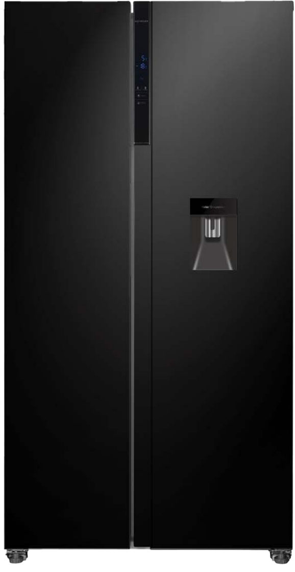 Kühlschrank - Schwarz - 367+225L - BONNSBS-680-WS-040CB - Frilec