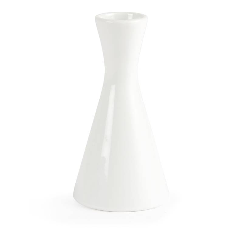 Vase à fleurs - Porcelaine blanche Olympia - Résistant à la chaleur et aux chocs - (h)140mm - 6 pièces