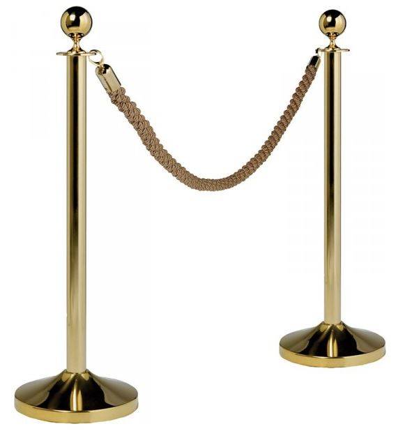 Corde Bronze Tressée | Embouts Or | 150cm