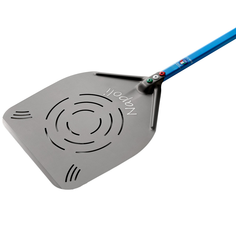 Perforierte neapolitanische Aluminium-Pizzaschaufel 370 mm