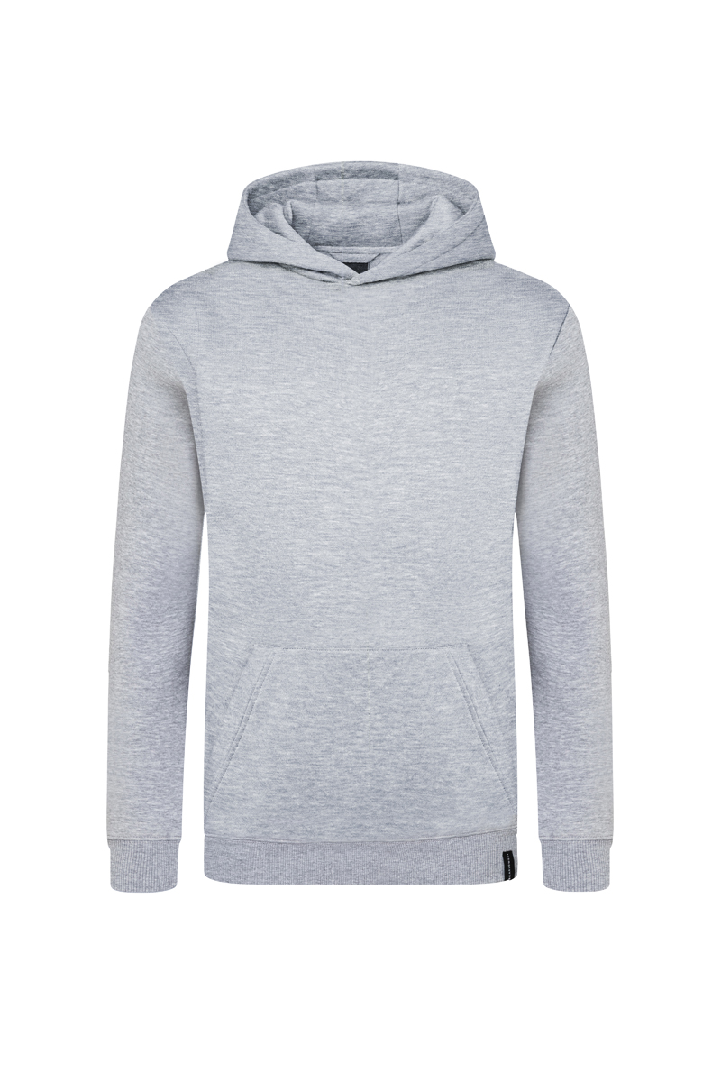 Herren Workwear Sweat Hoodie Soft-Face, aus nachhaltigem Material - Platingrau Meliert - L