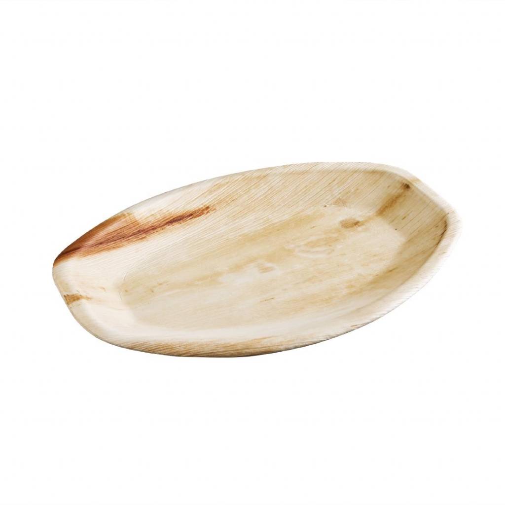 Plats ovales    | en Feuilles de Palmier | 360(L) x 240(P)mm Lot de 100