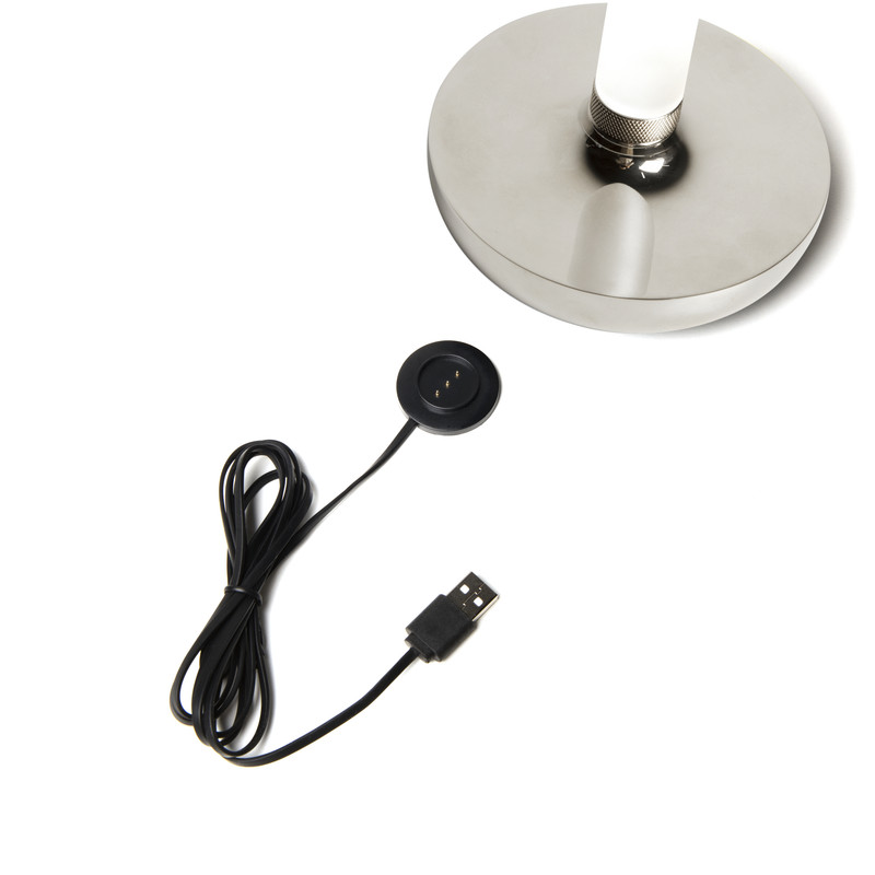 Biarritz argent - Lampe d'extérieur LED - USB rechargeable - 20,5x13,5cm