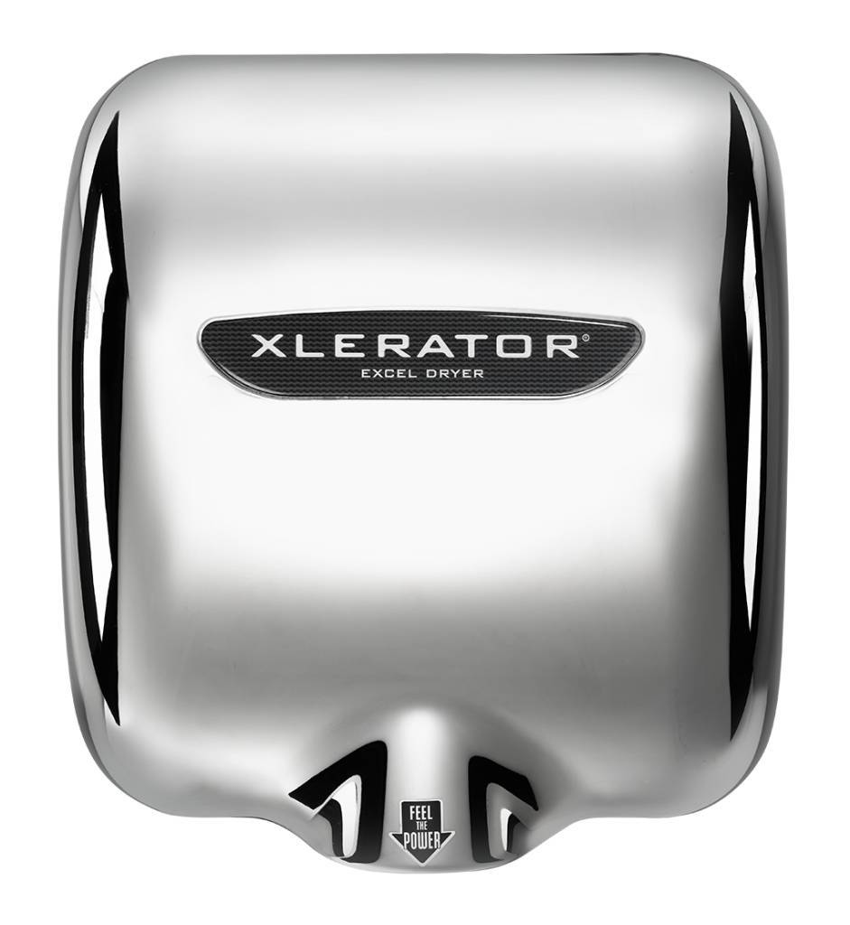 Sèche-mains Xlerator Chrome | Très fort | 10 secondes | 1400W | Résistant au vandalisme
