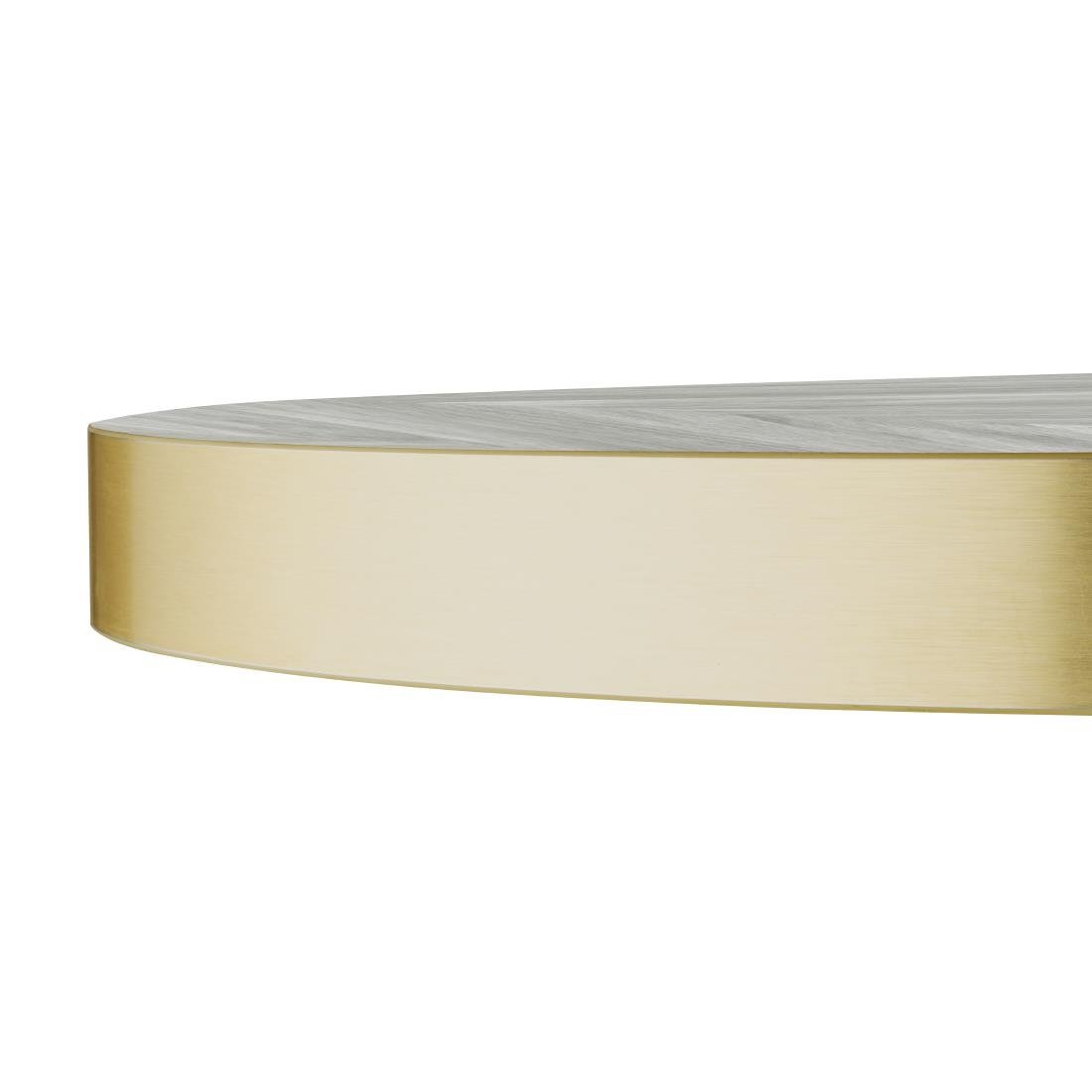 Bolero voorgeboord rond tafelblad chevron design 600mm