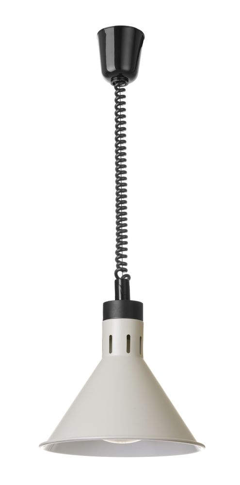Höhenverstellbare Wärmelampe konisch - Weiß - 230V/250W - Ø275x(H)250mm