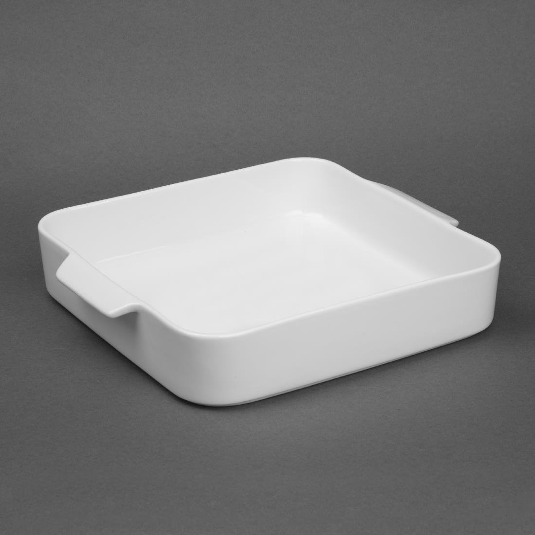 Olympia whiteware vierkante braadslee 260x225x50mm (verpakking van 2)