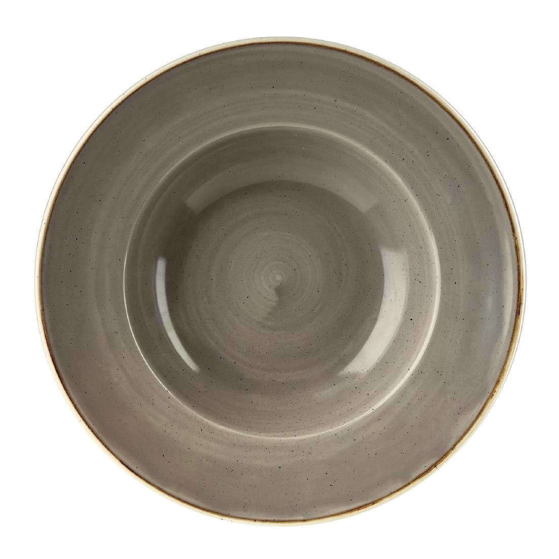 Churchill Stonecast Grey kom met brede rand Large 27.69 cm pak van 12