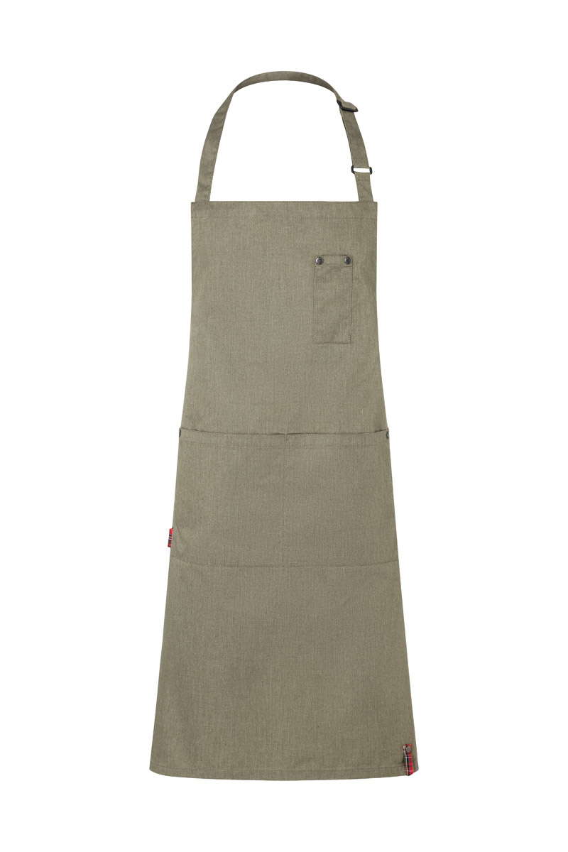 Tablier à bavette Denim-Style ROCK CHEF-Stage2 - Vintage Moss Green
