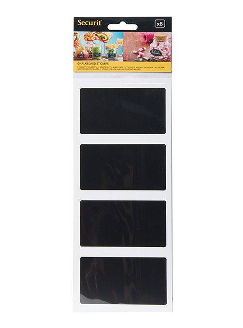 Zelfklevende Krijtbord Etiketten | Rechthoekig 85x50mm | Per 8 Stuks