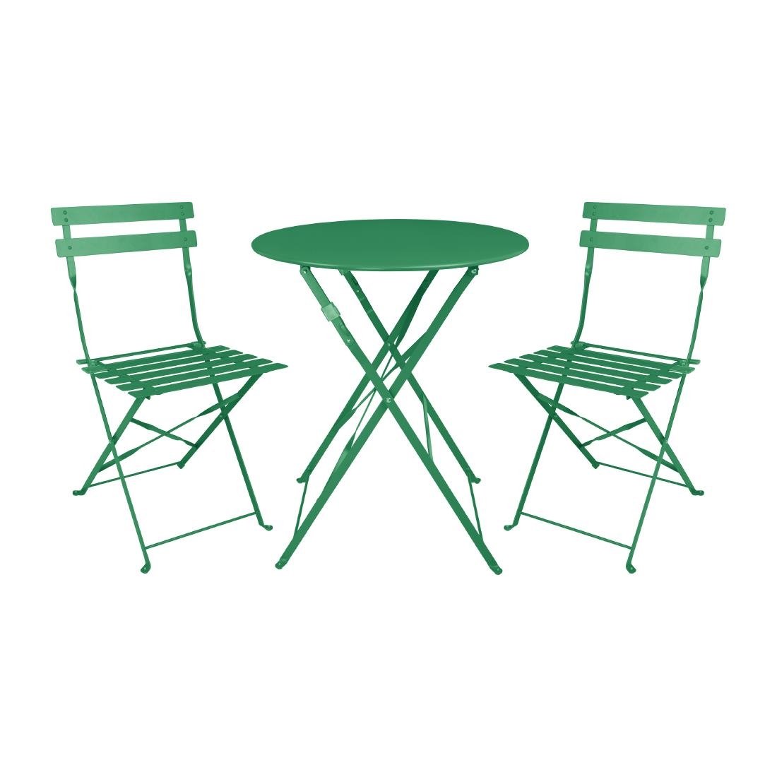 Bolero Perth Bosgroene Stijl Stalen Inklapbare Stoelen (2stuks)